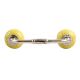 Yellow Black Crackle Ceramic Bridge Handle